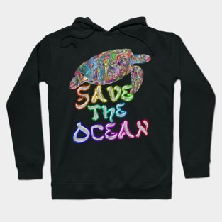 Save The Ocean - Turtle - Rainbow Hoodie